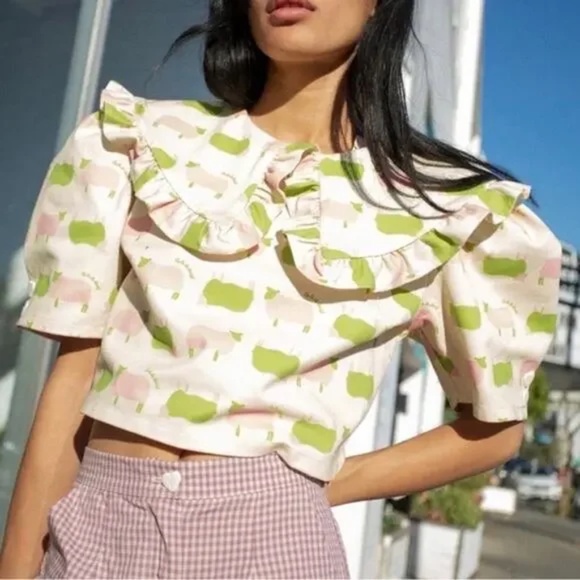 Lisa Says Gah Counting Sheep Green Size XS - Picture 1 of 8